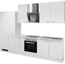 Cuisine complète avec appareils Flex Well Wito 300 cm blanc mat démontée variante réversible 00010078