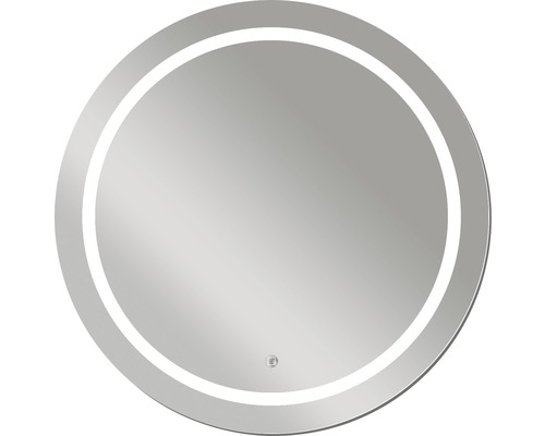 Miroir éclairé LED Design Silver Sun IP 24 (protégé contre les projections d'eau) Miroir rond avec éclairage LED périphérique