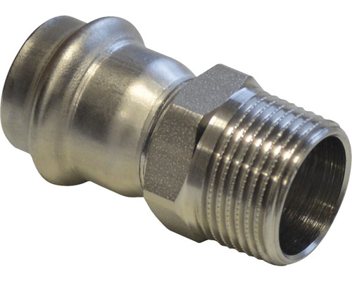 Raccord à compression Viega Sanpress pièce de recouvrement 22mmx1/2" filetage extérieur inox 436483