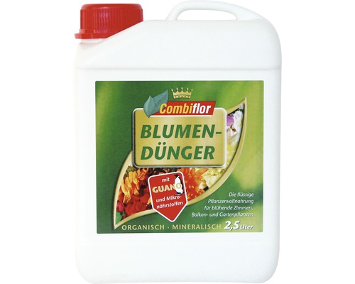 Engrais pour fleurs Combiflor au guano 2,5 l, organique-minéral Engrais pour fleurs Combiflor, 2,5 litres