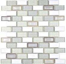 Glasmosaik ICE BR21 30x30 cm weiß