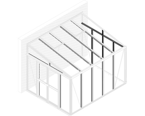 Kit d'extension pour pavillon Vitavia Helena 10200, blanc Serre avec cadre et porte