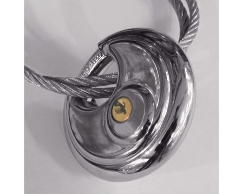 Rundes Vorhängeschloss mit Drahtseil