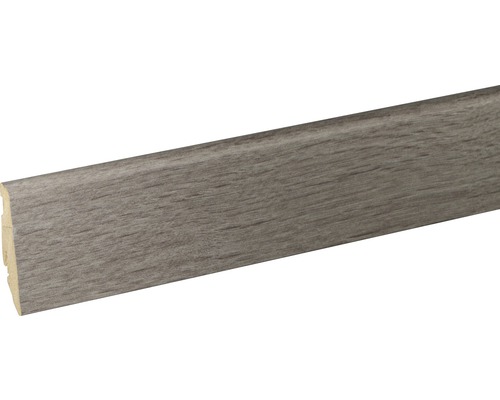 SKANDOR Sockelleiste Eiche grau Fawkes FOEI754 FU60L 19 x 58 x 2400 mm Sockelleiste mit Holzstruktur