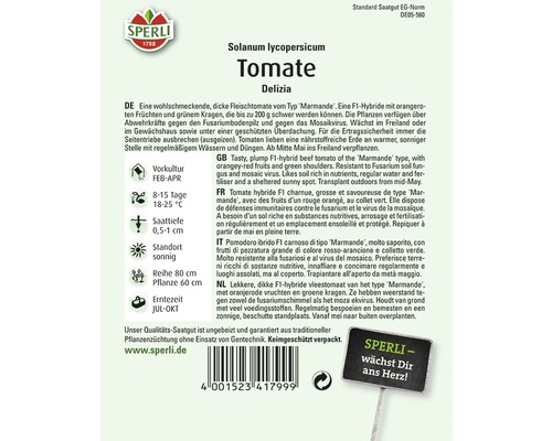 Paquet de graines Tomate Delizia