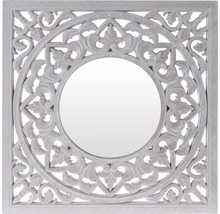 Quadratischer Spiegel mit floralem Muster