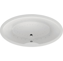 Oval geformte Badewanne mit Düsen