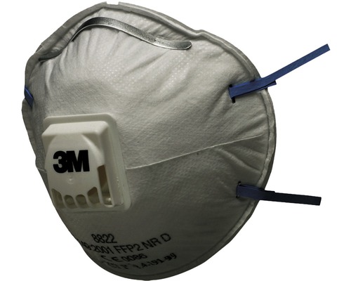 Masque respiratoire 3M™ 8822-PT, 8 pièces, niveau de protection FFP2