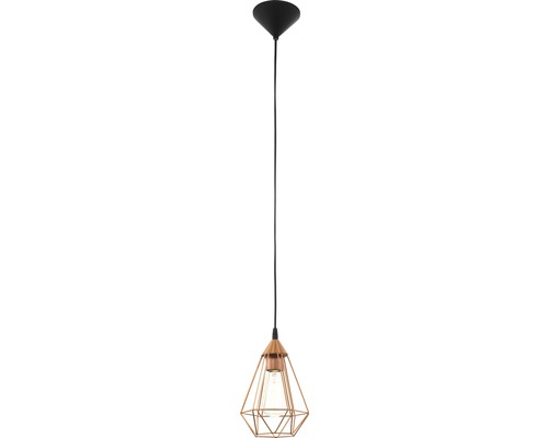 Lampe suspendue 1 ampoule Ø 17,5 cm couleur cuivre