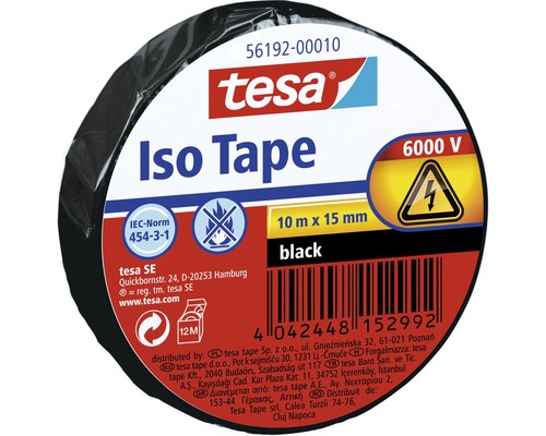 tesa Isolierband schwarz 10 m x 15 mm