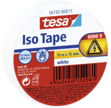 Bande d'isolation tesa blanche 10 m x 15 mm