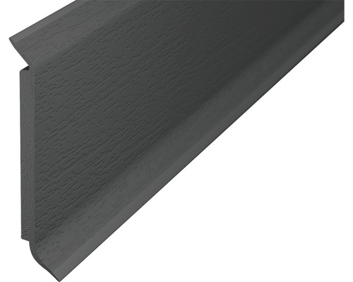 Plinthe âme Prinz mousse rigide gris foncé 60x2500 mm Section de plinthe grise en plastique