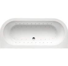 Baignoire rectangulaire avec fonction bain à remous, vue de dessus