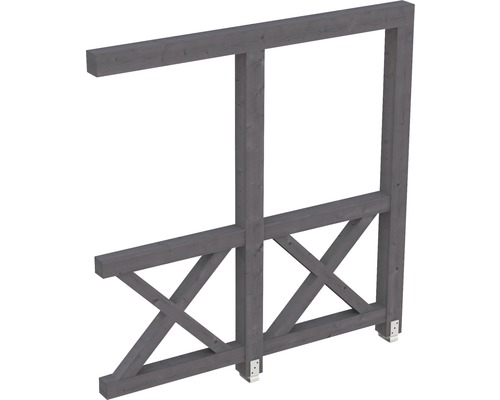 Paroi latérale croix de Saint-André SKAN HOLZ 205x210 cm gris ardoise Paroi latérale croix de Saint-André SKAN HOLZ 205x210 cm gris ardoise