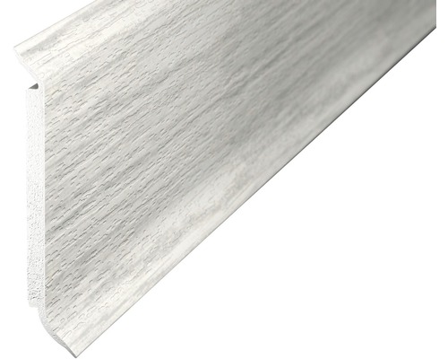 Kernsockelleiste Hartschaum Esche weiß 60x2500 mm-0