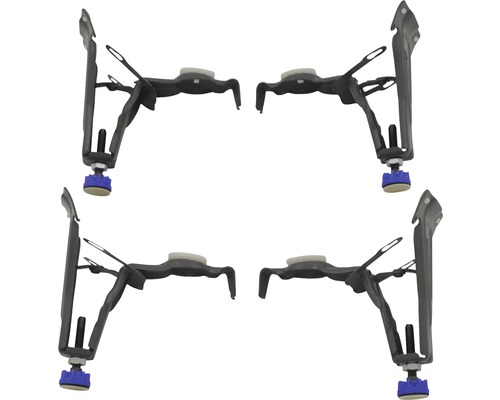 Vier Tischbein-Befestigungsplatten zur Montage von Tischbeinen