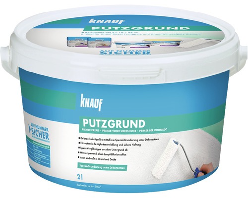 Eimer Knauf Putzgrund, geeignet als Spezialgrundierung unter Dekorputz