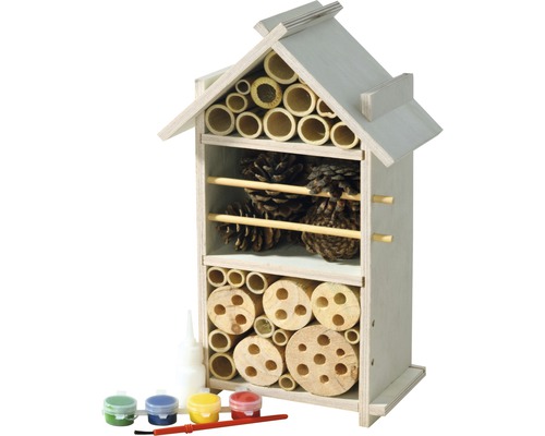 Kit d'assemblage hôtel pour insectes, pour enfants, 16 x 9,5 x 28 cm Kit d'assemblage hôtel pour insectes, pour enfants, 16 x 9,5 x 28 cm