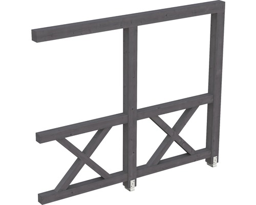 Paroi latérale croix de Saint-André SKAN HOLZ 255x210 cm gris ardoise Paroi latérale croix de Saint-André SKAN HOLZ 255x210 cm gris ardoise