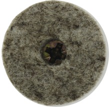 Patin en feutre Tarrox avec vis 24 mm rond marron/nickelé 24 pièces-thumb-0