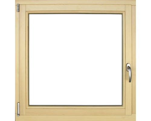 Fenêtre en bois pin, 100x100 cm tirant gauche