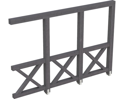 Paroi latérale croix de Saint-André SKAN HOLZ 305x210 cm gris ardoise Paroi latérale croix de Saint-André SKAN HOLZ 305x210 cm gris ardoise