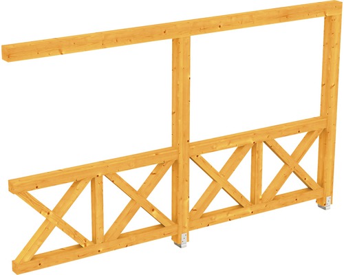 Paroi latérale croix de Saint-André SKAN HOLZ 355x210 cm chêne clair Paroi latérale croix de Saint-André SKAN HOLZ 355x210 cm chêne clair