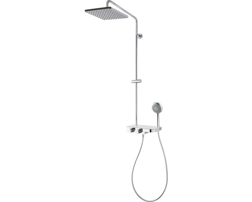 Colonne de douche avec thermostat Breuer Aquamaxx 340 pomme haute carrée chrome 9264008000099