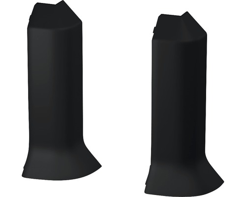 Außenecken für Hartschaum-Sockelleiste 60 mm schwarz
