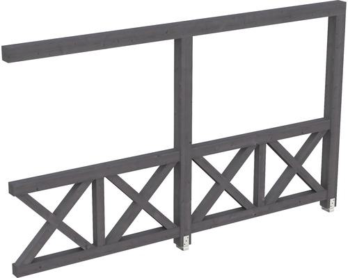 Paroi latérale croix de Saint-André SKAN HOLZ 355x210 cm chêne gris ardoise Paroi latérale croix de Saint-André SKAN HOLZ 355x210 cm chêne gris ardoise