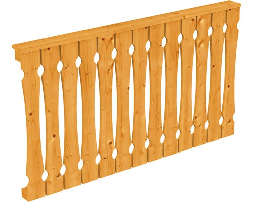Brüstung Balkonschalung SKAN HOLZ 170x96 cm eiche hell Holzgeländer mit Balustern