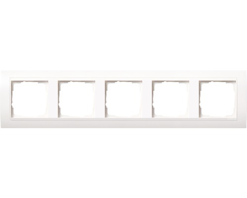 Plaque quintuple interrupteur encadrement Gira Event blanc pur mate brillant Cadre quintuple pour interrupteurs