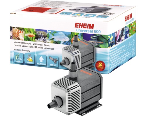 Universal-Pumpe EHEIM 600 3-adriger Schukostecker mit 1,7 m Kabel 10 W Eheim Universal 600 Aquariumpumpe mit Verpackung