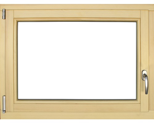 Fenêtre en bois pin, 100x75 cm tirant gauche