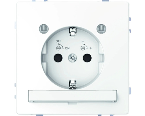 Merten MEG2304-6035 Steckdose mit LED Beleuchtungs-Modul + erhöhtem Berührungsschutz D-Life lotosweiß