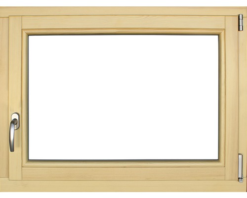 Fenêtre en bois pin, 100x75 cm tirant droit