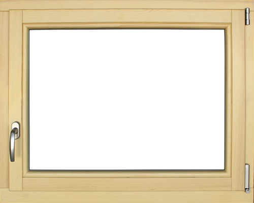 Fenêtre en bois pin, 100x80 cm tirant droit
