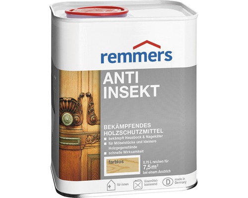 Produit de protection du bois anti-insectes Remmers incolore 250 ml