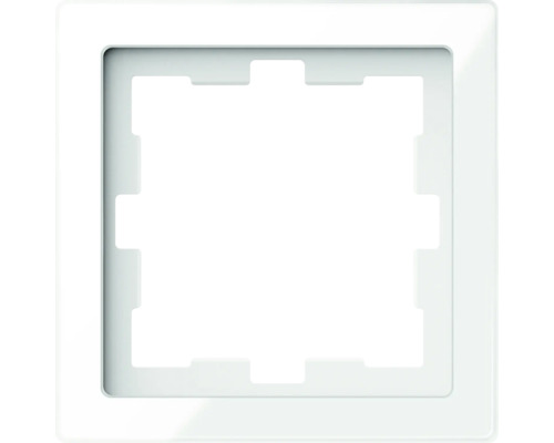 Plaque d'interrupteur en verre simple Merten MEG4010-6520 D-Life blanc cristal