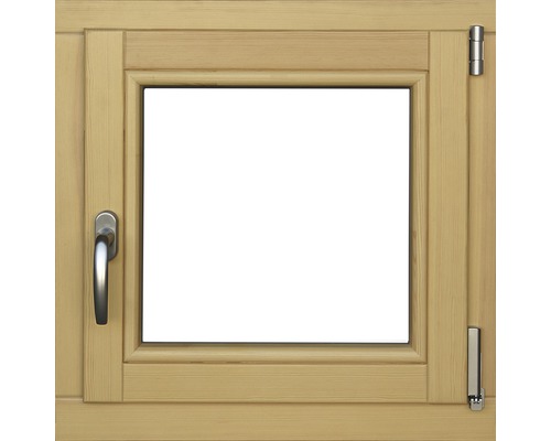 Fenêtre en bois pin, 60x60 cm tirant droit