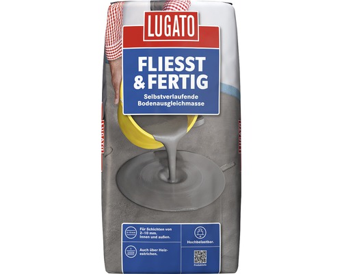 Enduit de ragréage Lugato Coulé & Fini 20 kg