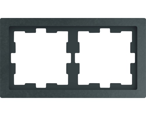 Merten MEG4020-6547 Stein Abdeckrahmen 2-fach D-Life schiefer geschliffen