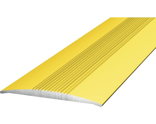 Übergangsprofil Alu selbstklebend gold 4 mm x 270 cm Gelbes Treppenkantenprofil mit Rillen