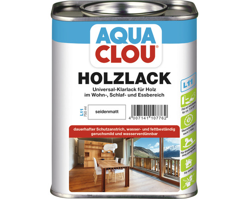 Laque pour bois Clou L11 mat satiné incolore 750 ml