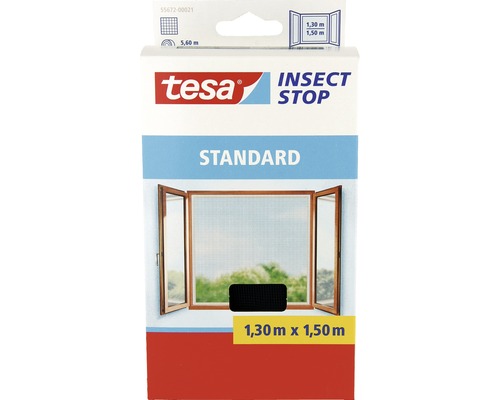 Moustiquaire pour fenêtre tesa Insect Stop Standard sans perçage anthracite 130x150 cm
