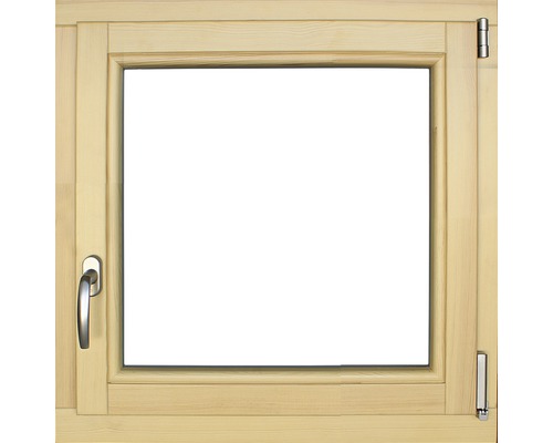 Fenêtre en bois pin, 75x75 cm tirant droit