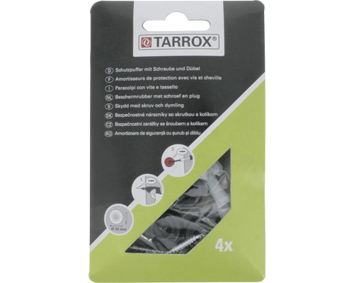 Tarrox Schutzpuffer mit Schraube und Dübel, 4er-Pack