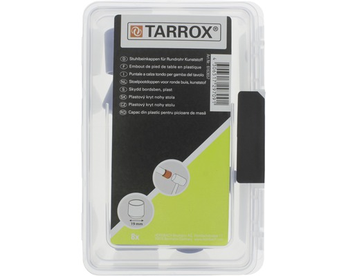 Tarrox Stuhlbeinkappen für Rundrohre aus Kunststoff, 19 mm, 8 Stück