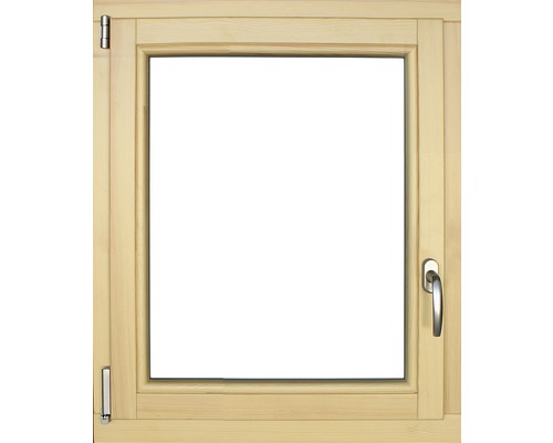 Fenêtre en bois pin, 75x90 cm tirant gauche