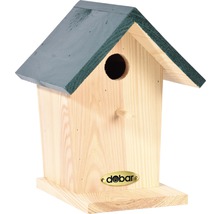 Nichoir en bois avec trou d''envol et toit